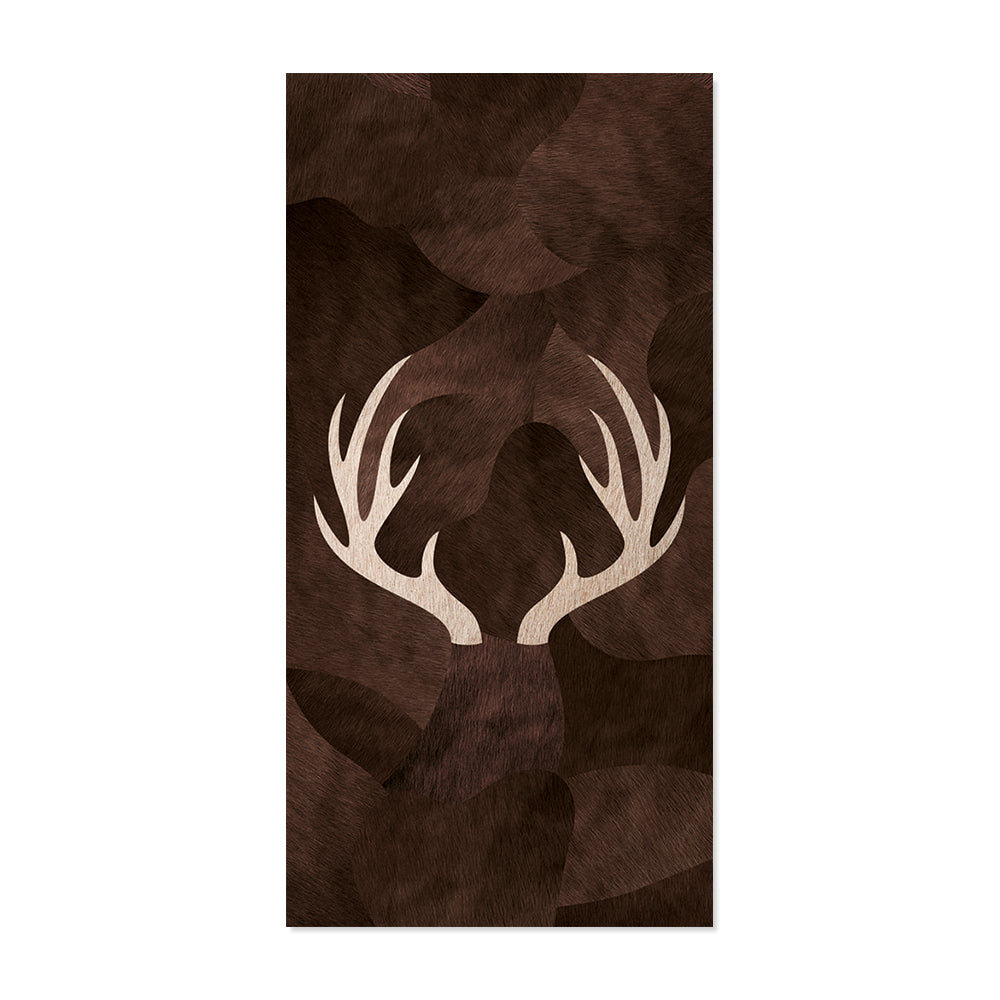 Deer horns vinyl rug