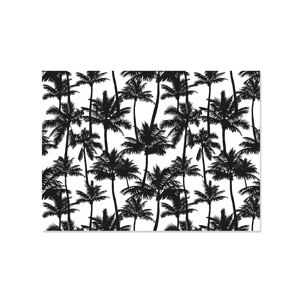 Laissez-vous séduire par notre set de table rectangle 33x45cm en vinyle imprimé ! Vous serez vite charmé par son air tropical et par ses couleurs chatoyantes. Ce set de table avec des motifs cocotiers noirs soufflera un vent tropical sur votre table !