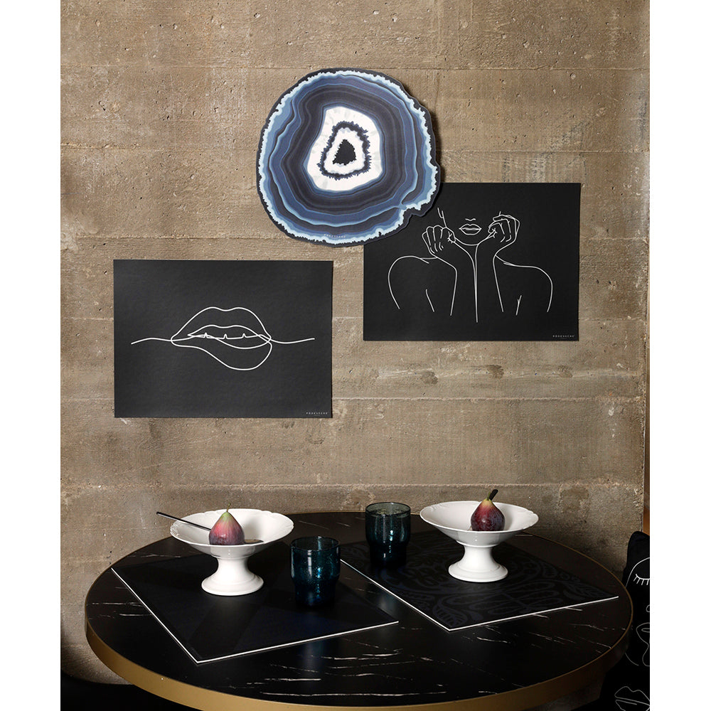 Agate vinyl placemat