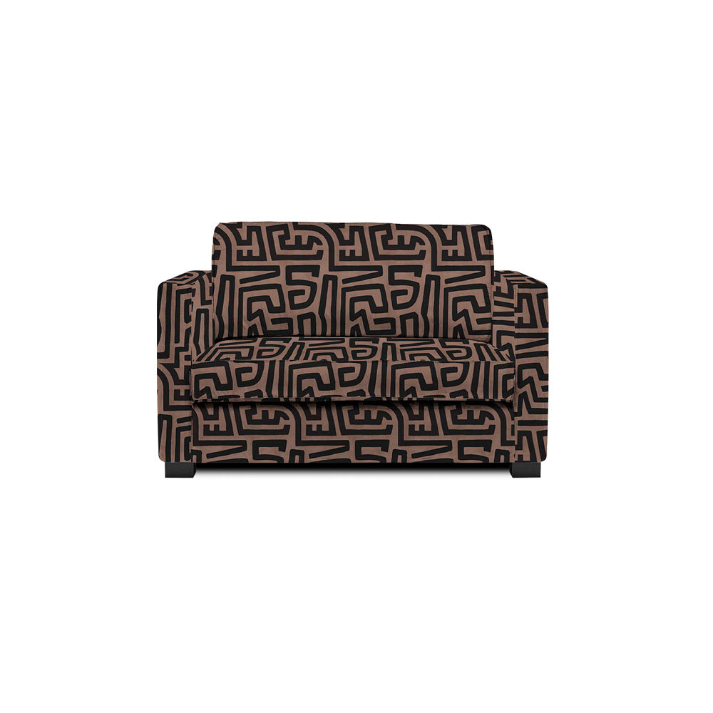 Lubao one-and-a-half-seater velvet armchair