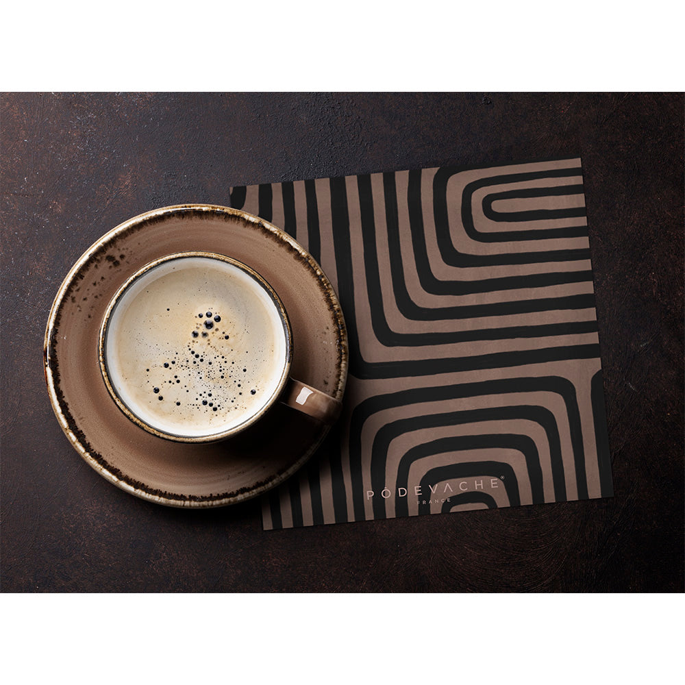 Lot de 6 dessous de verre vinyle Bowa