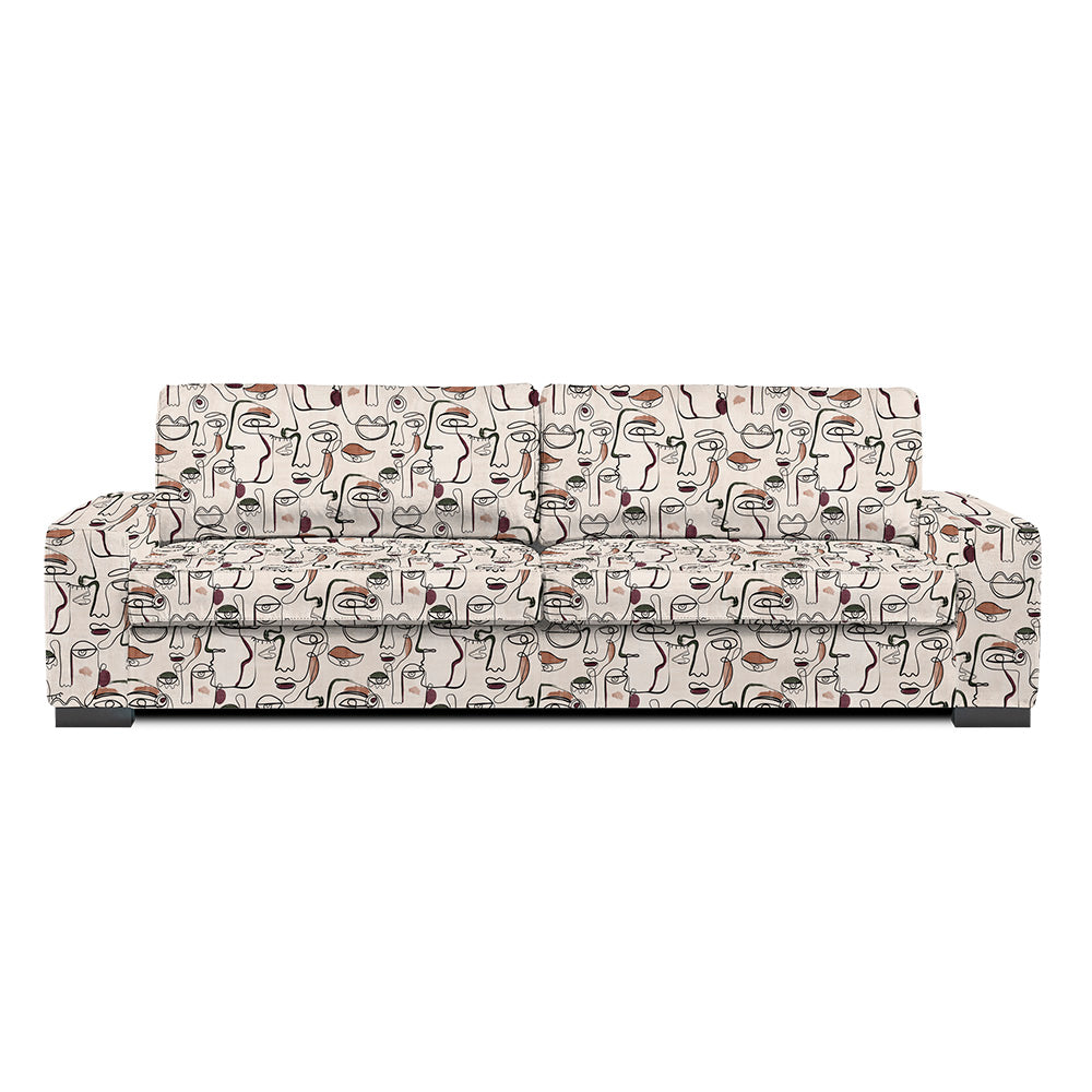 Banza 3 to 4 seater velvet sofa