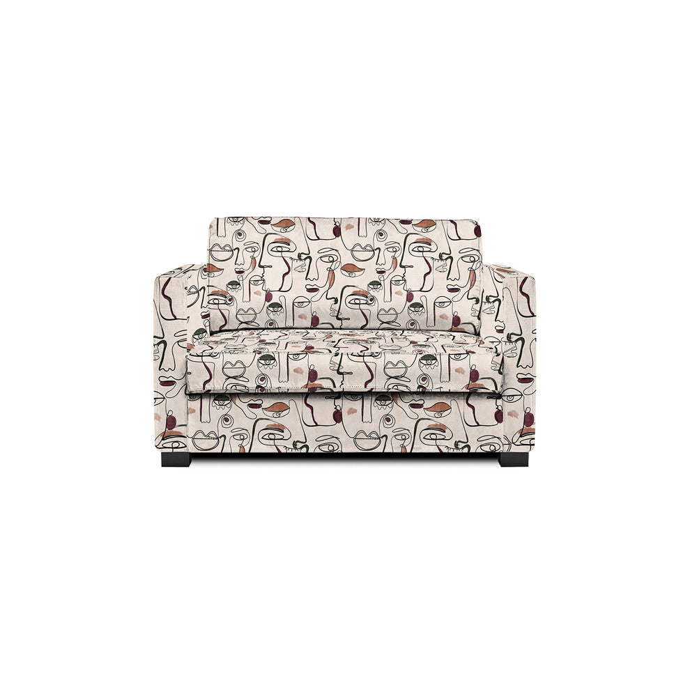 Banza one-and-a-half-seater velvet armchair