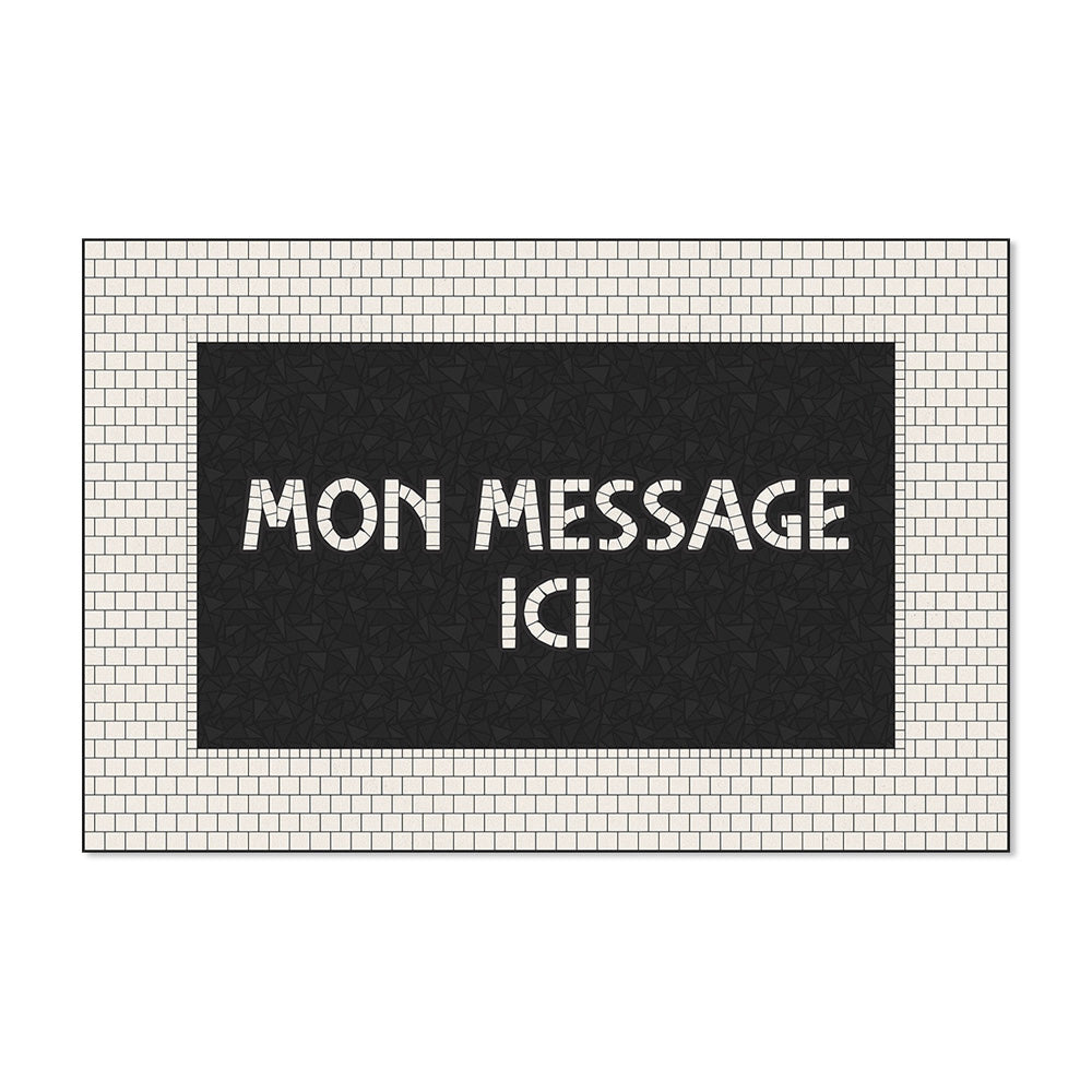 Tapis vinyle personnalisé Metro Blanc