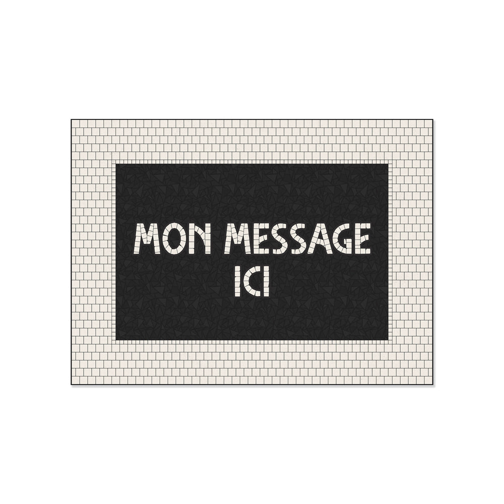 Personalized vinyl placemat Metro White