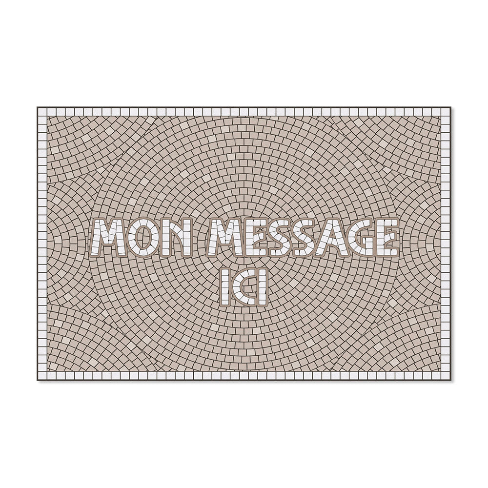 Halo Rosé personalized vinyl rug