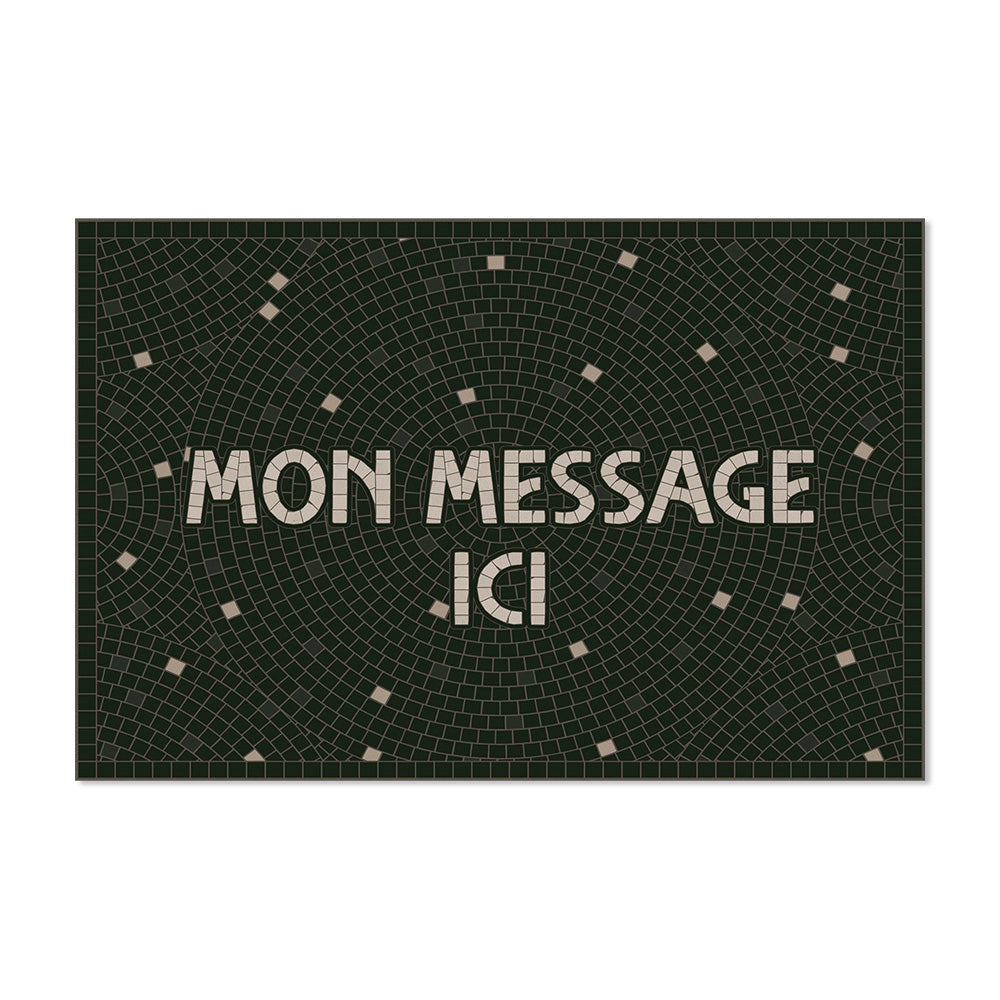 Tapis vinyle personnalisé Halo Kaki