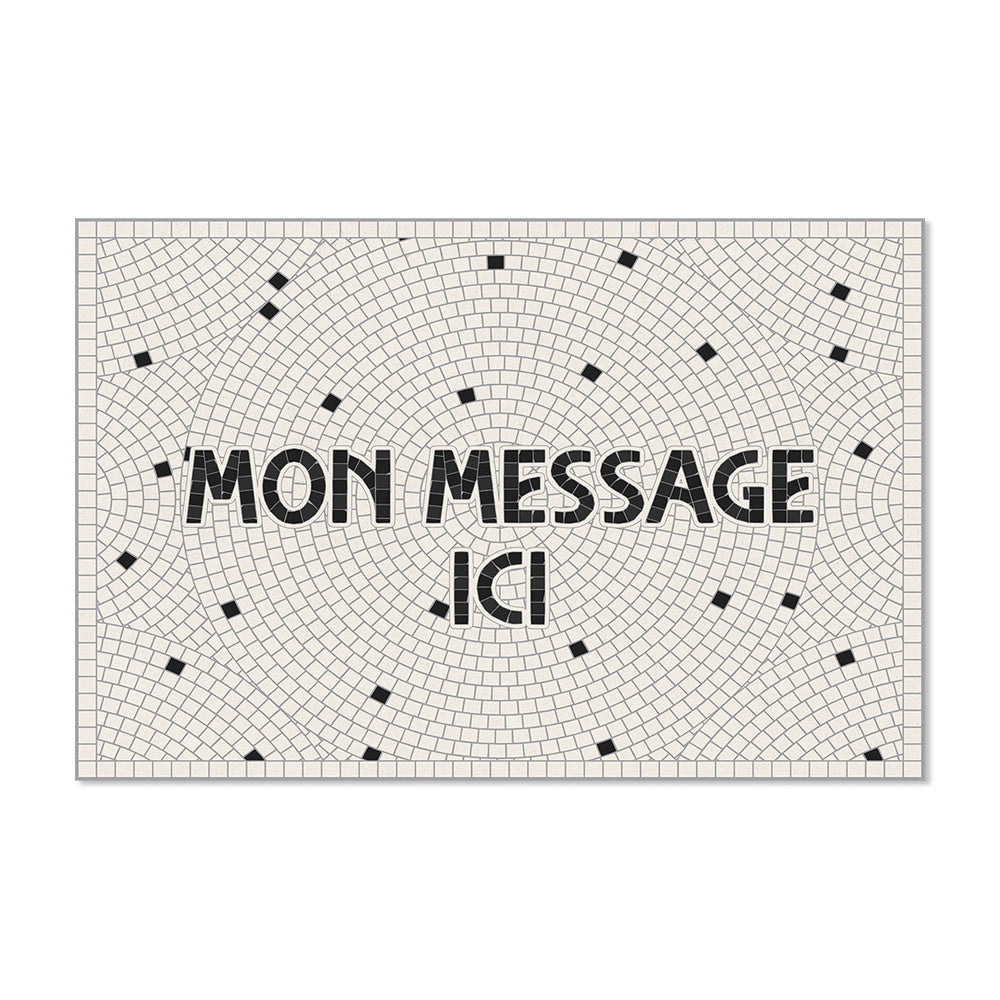 Tapis vinyle personnalisé Halo Blanc