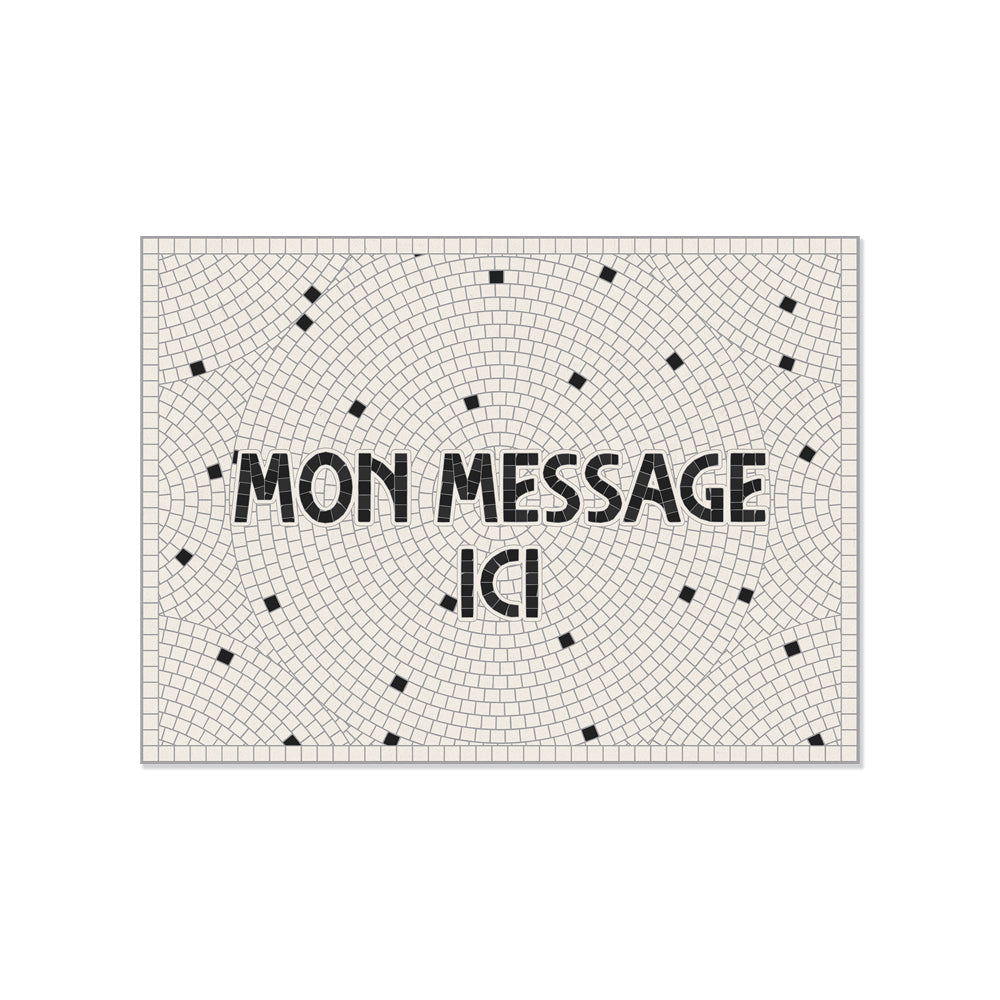 White Halo personalized vinyl placemat