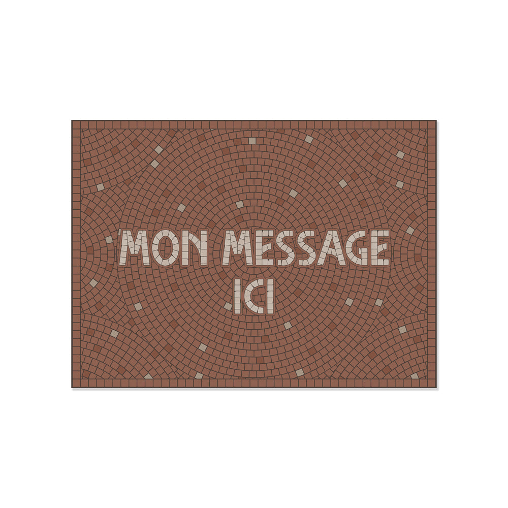 Personalized vinyl placemat Halo Terracotta