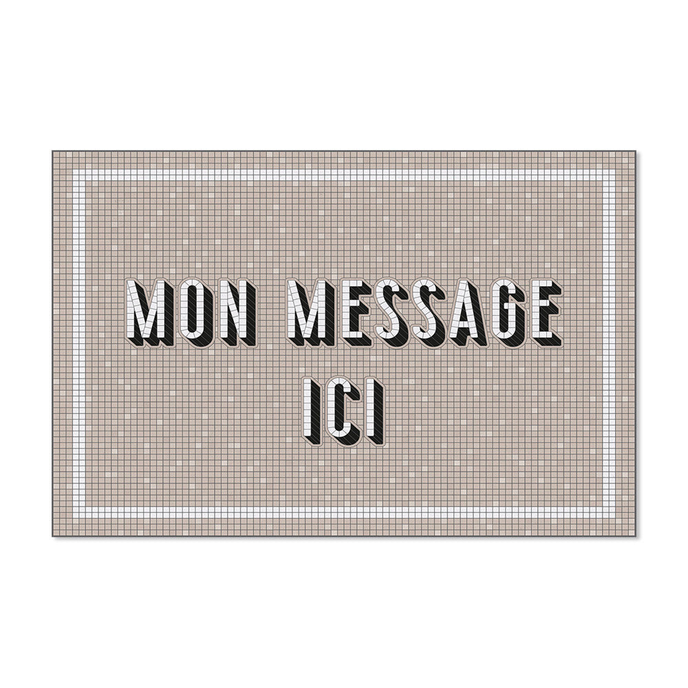 Tapis vinyle personnalisé Retro Rosé