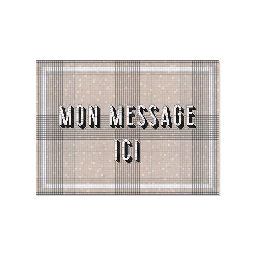 Personalized vinyl placemat Retro Rosé