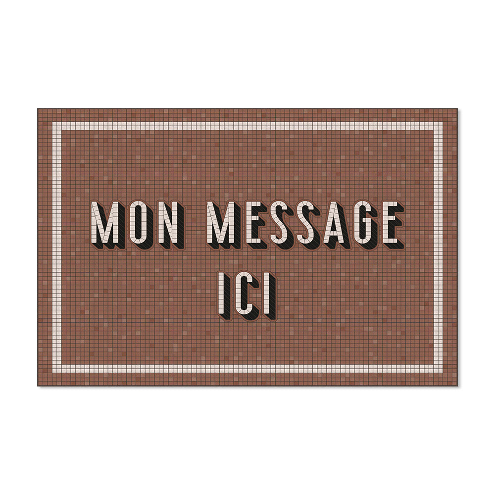 Tapis vinyle personnalisé Retro Terracotta