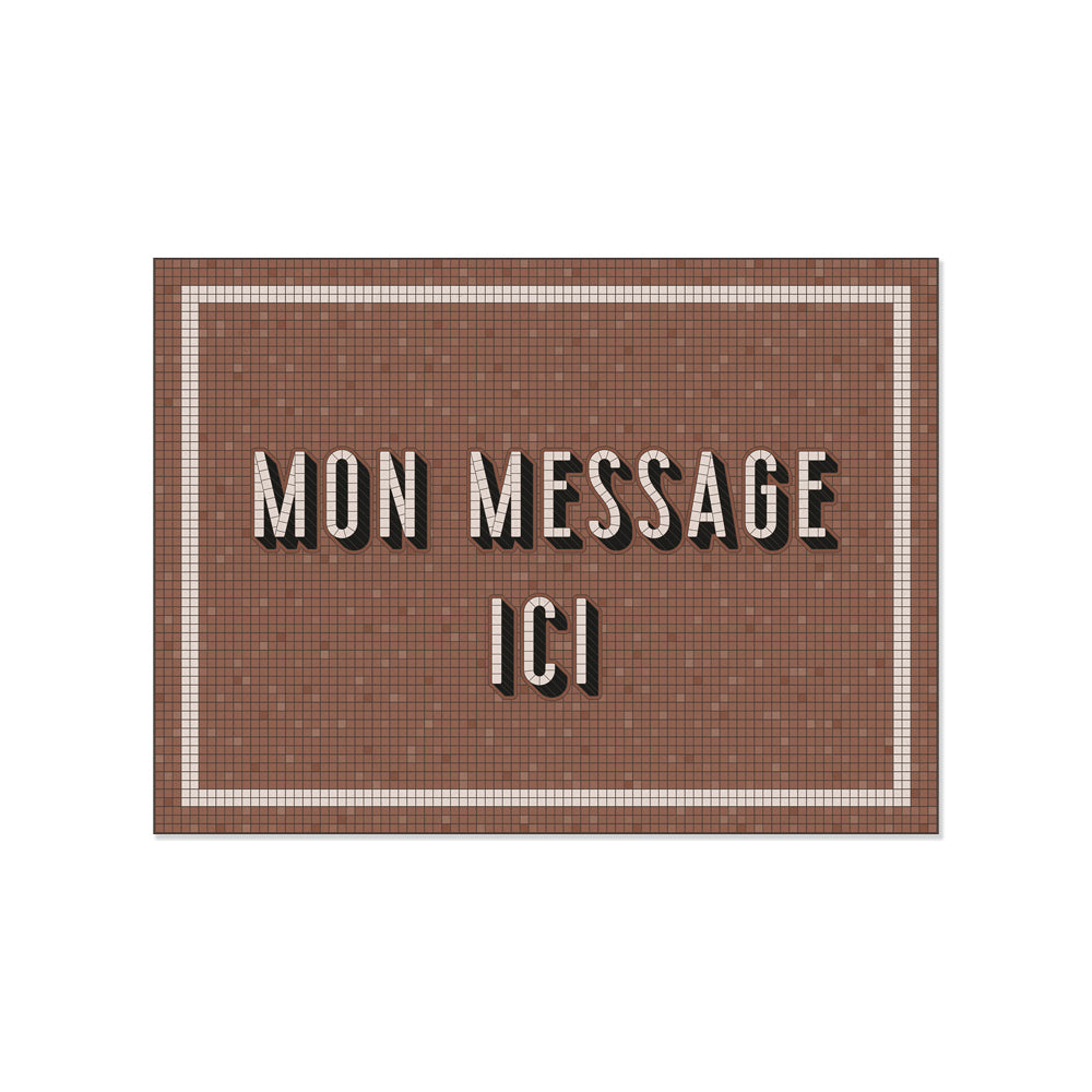 Retro Terracotta custom vinyl placemat