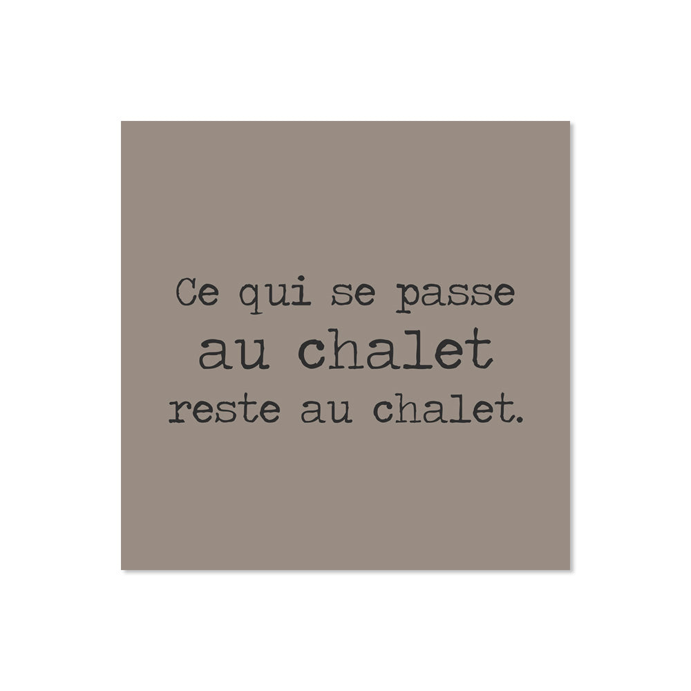 Set of 6 Chalet vinyl coasters