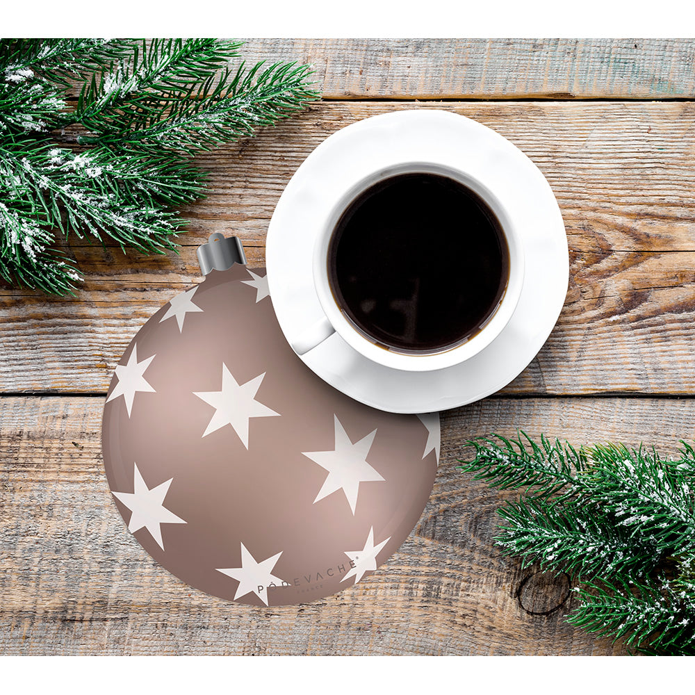 Set of 6 Multi Stars vinyl coasters