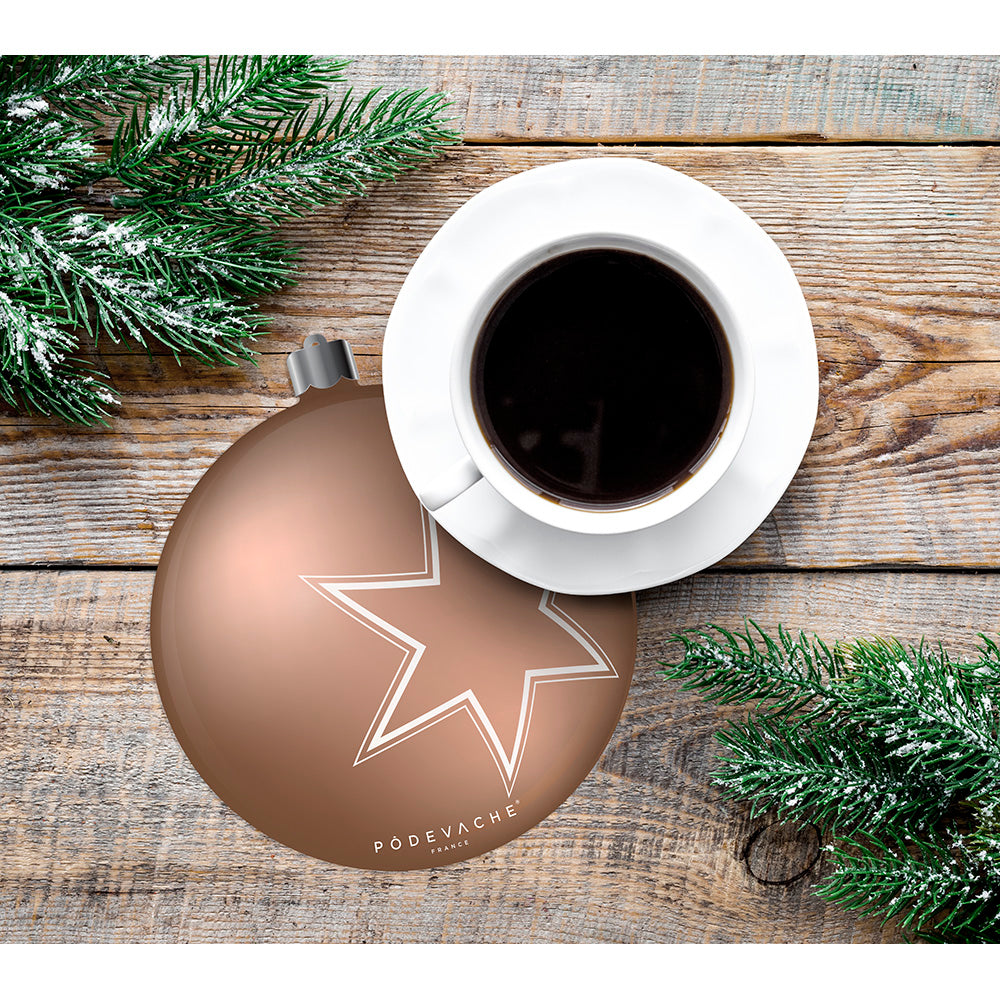 Set of 6 Star vinyl coasters