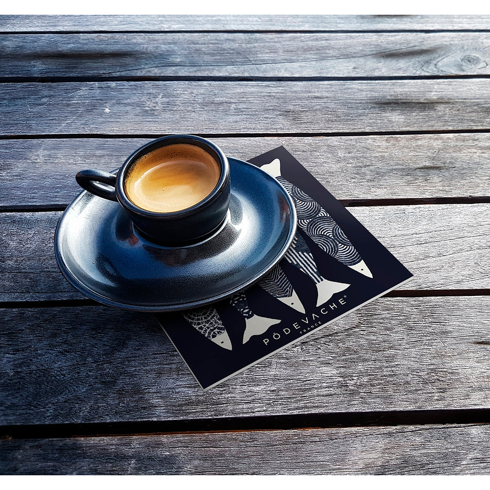 Lot de 6 dessous de verre vinyle Odysseum