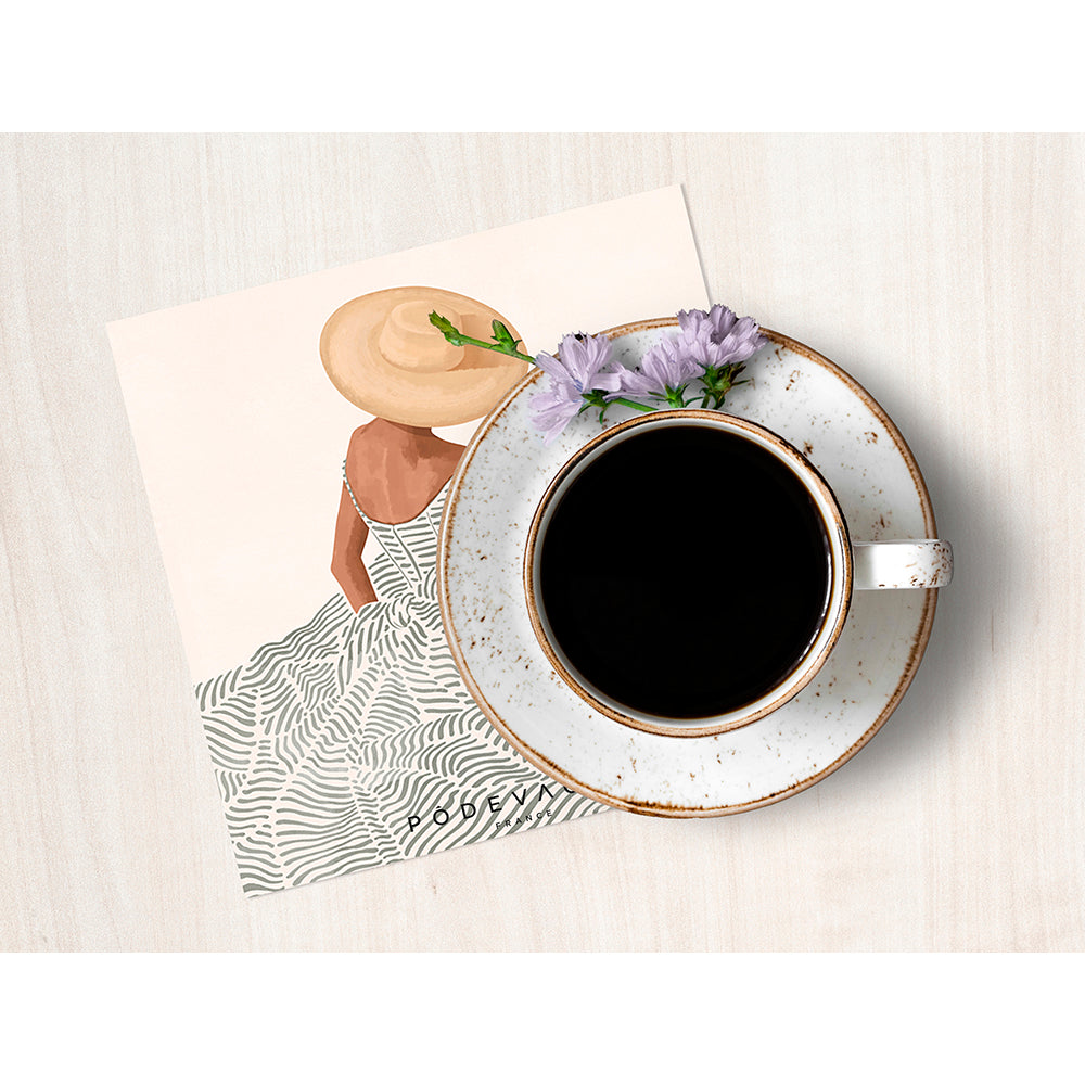 Set of 6 Capira vinyl coasters