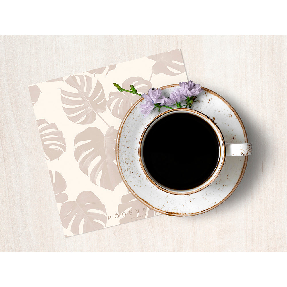 Set of 6 Abajo vinyl coasters