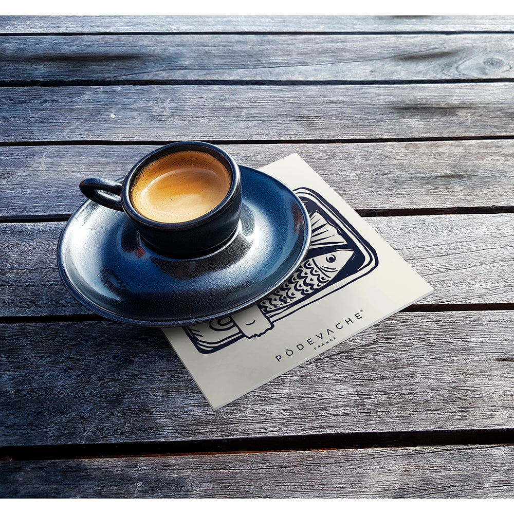 Lot de 6 dessous de verre vinyle Sardina