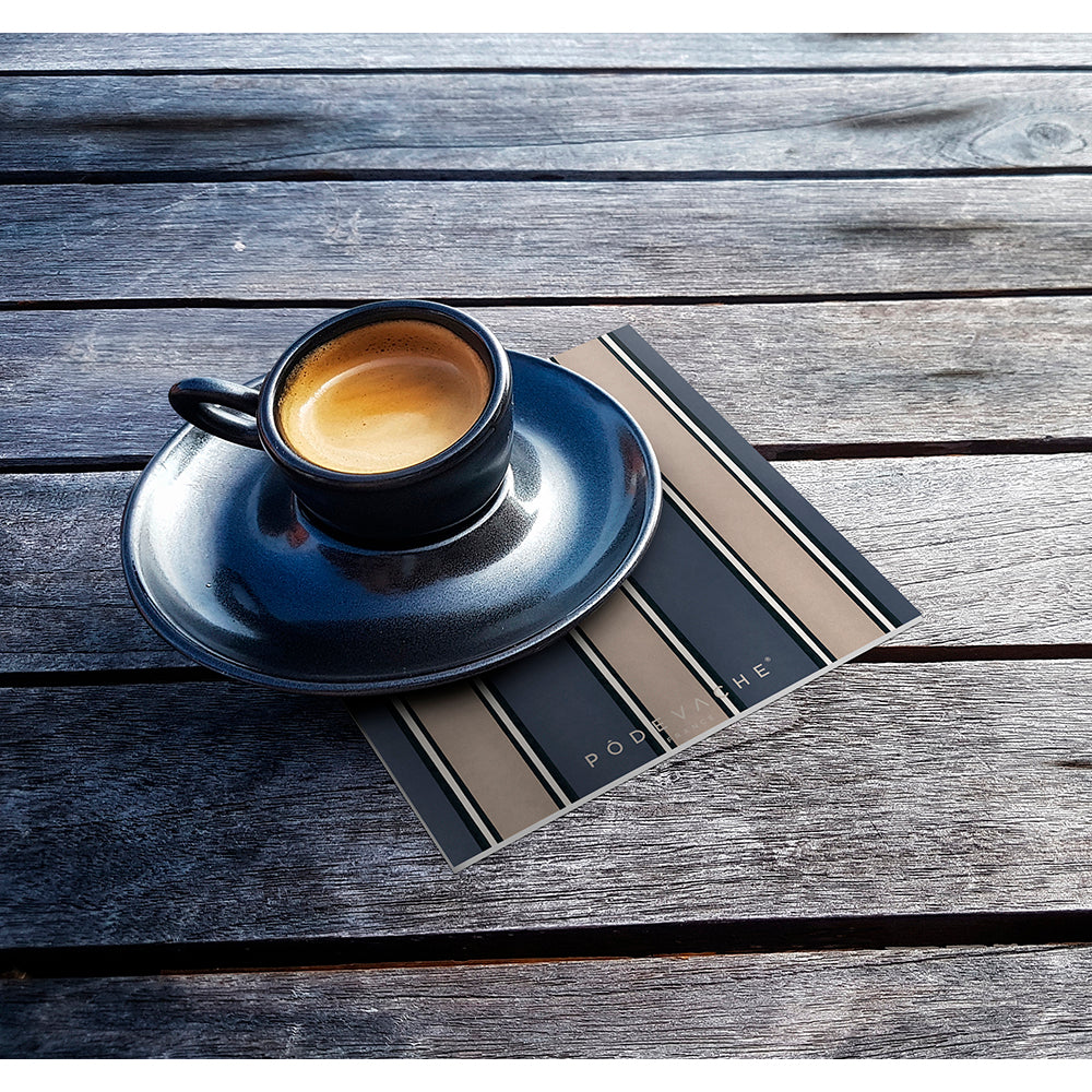 Set of 6 Gamia Blue vinyl coasters