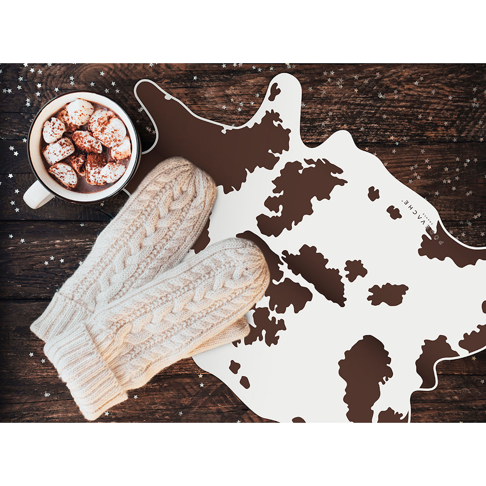 Cowhide vinyl placemat