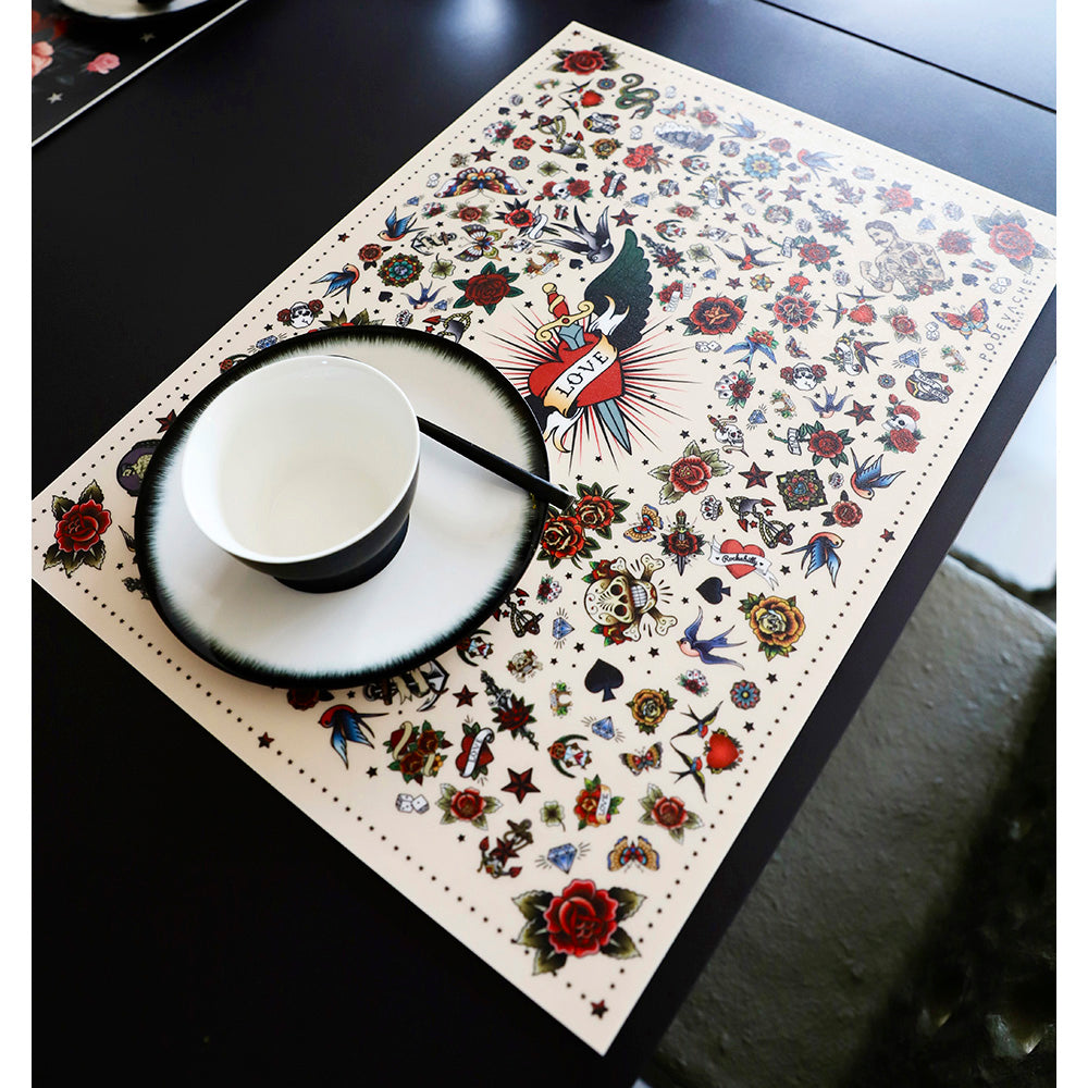 Set de table vinyle Tattoo