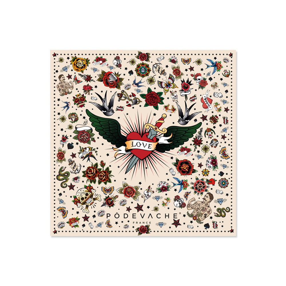 Set of 6 Tattoo vinyl coasters