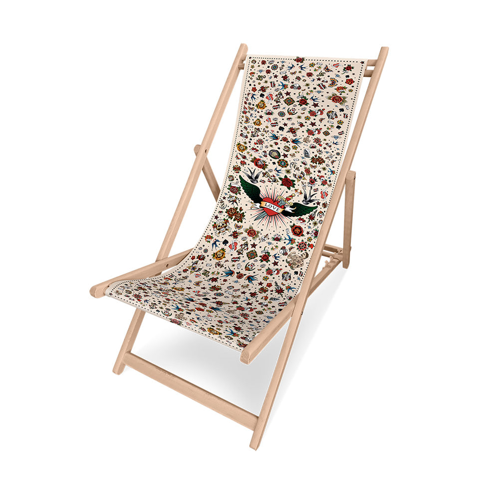 Beige Tattoo Deckchair