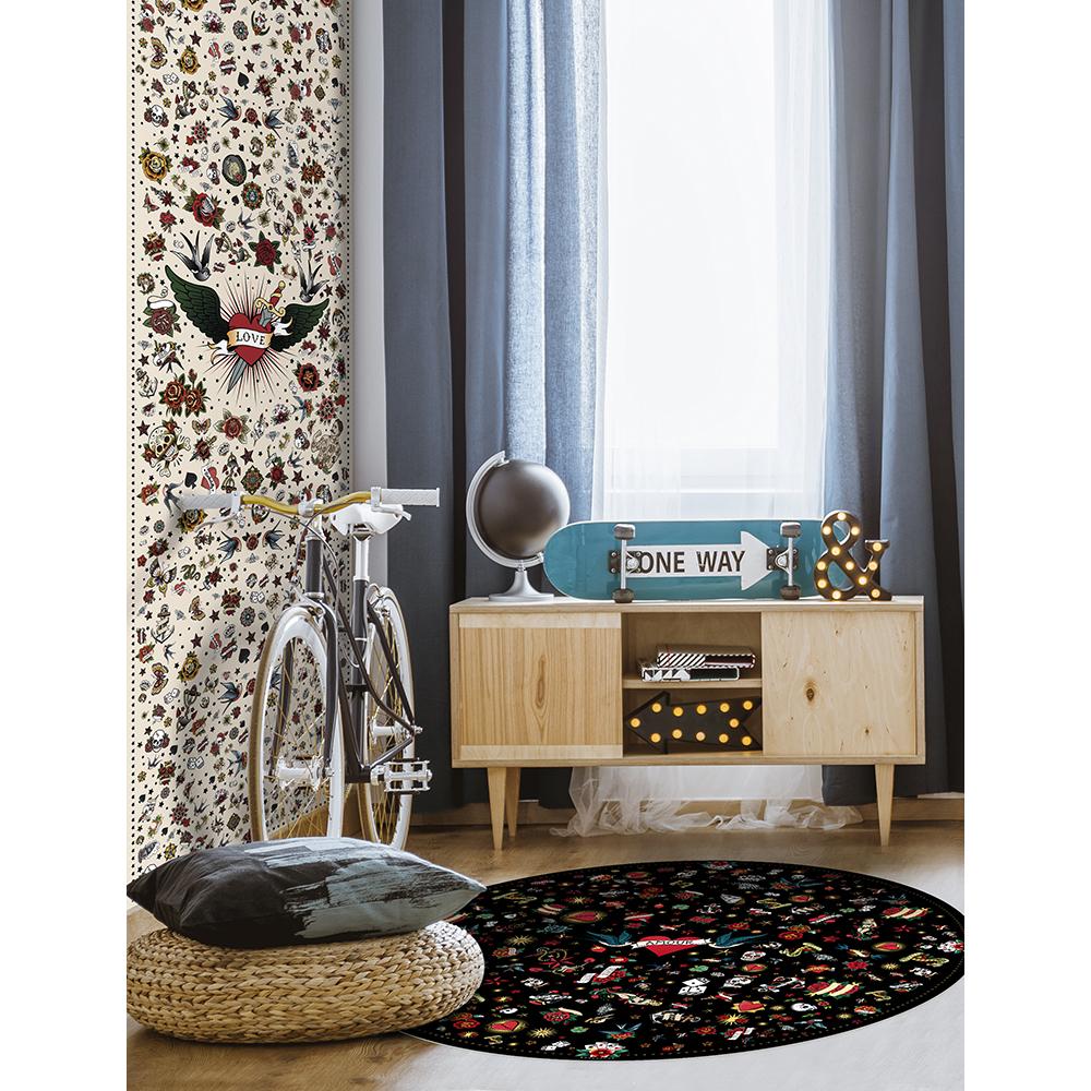 Tapis vinyle Tattoo - Rond