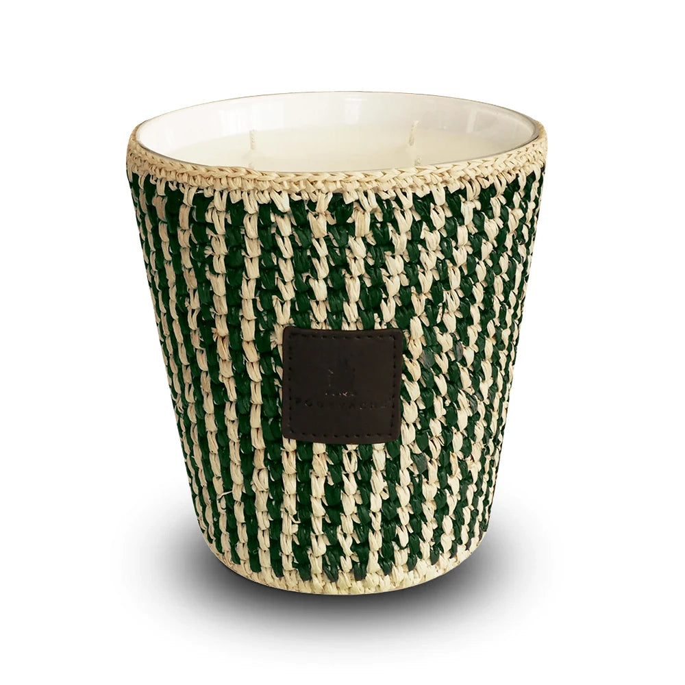 Kisou raffia braided scented candle - Express Royal