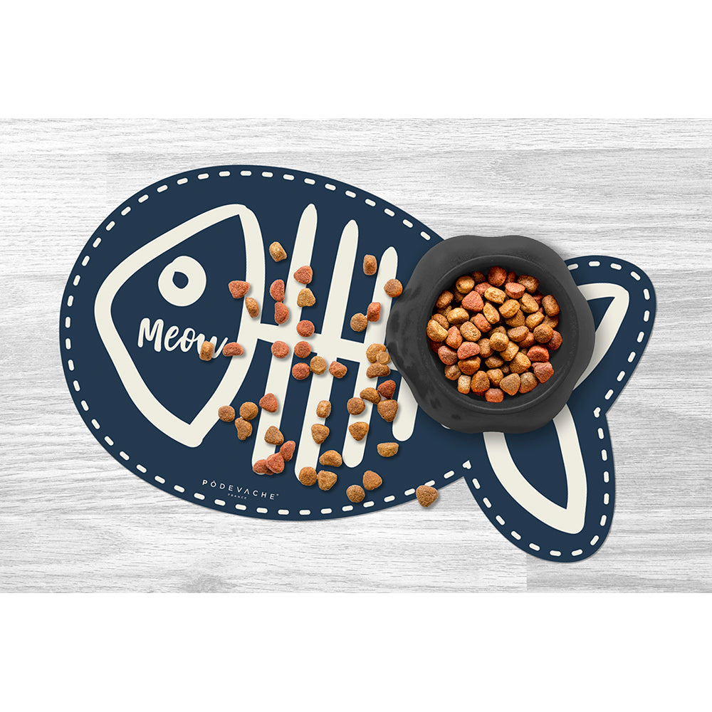 Meow vinyl fish bowl mat - Cat