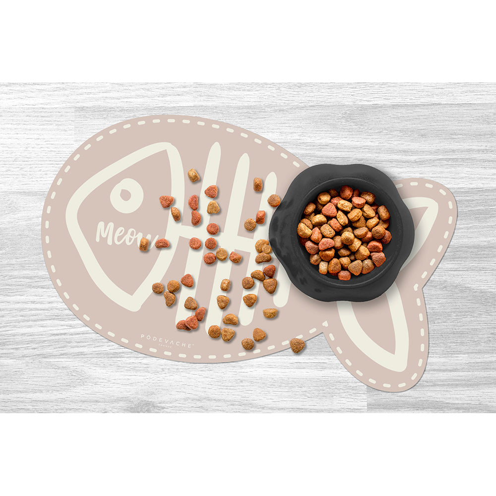 Meow vinyl fish bowl mat - Cat