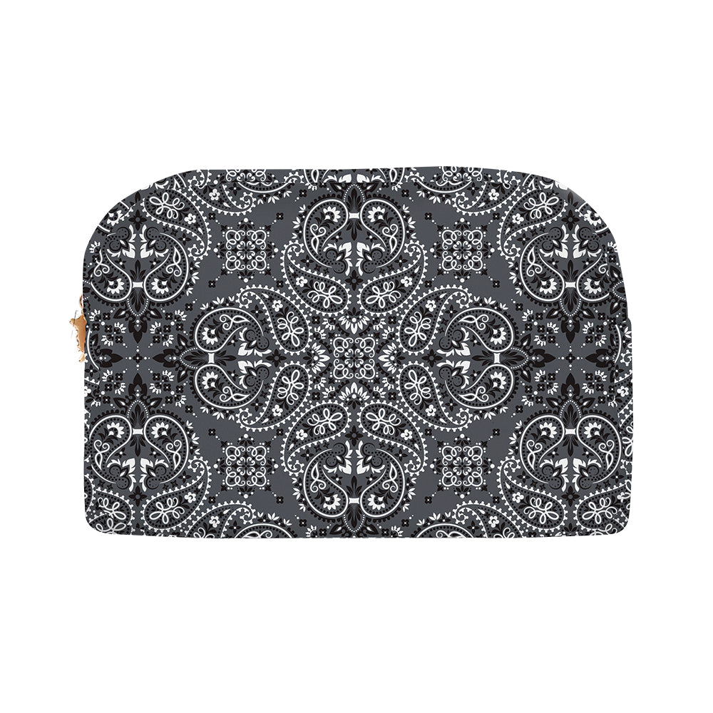 Gangster Grey velvet clutch bag