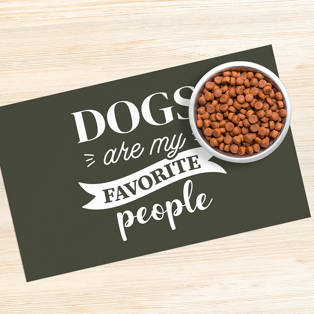 Dogs vinyl bowl mat