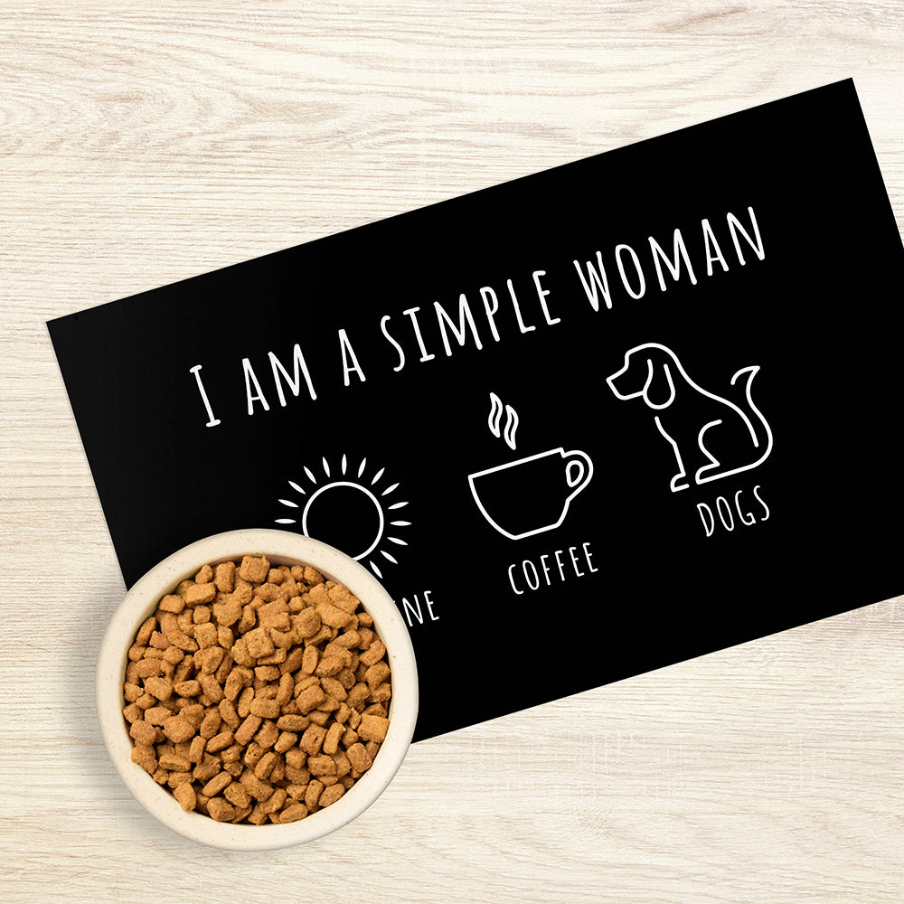 Woman vinyl bowl mat