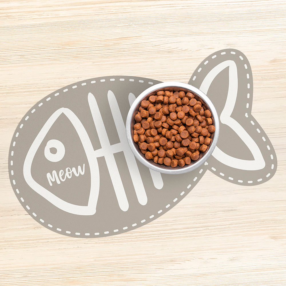 Meow vinyl fish bowl mat - Cat