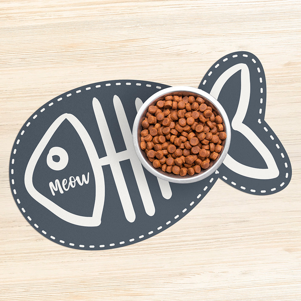 Meow vinyl fish bowl mat - Cat