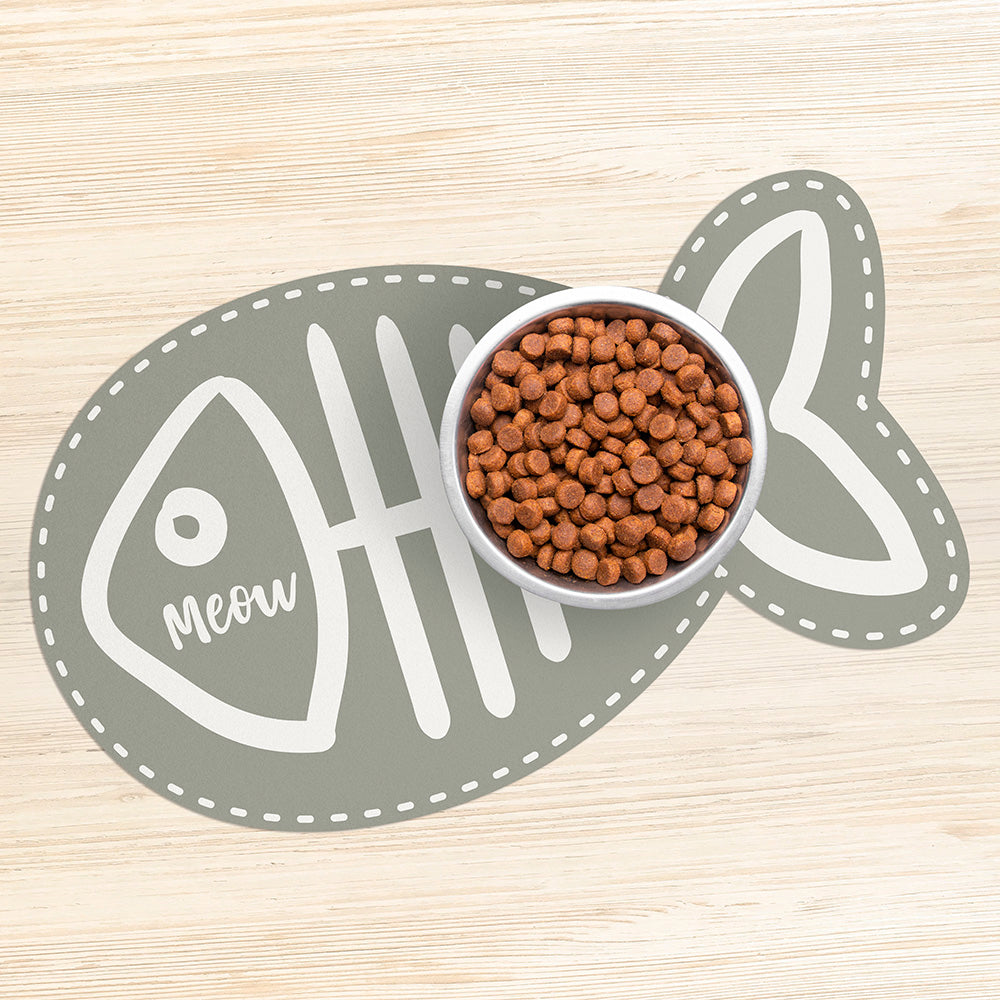 Meow vinyl fish bowl mat - Cat