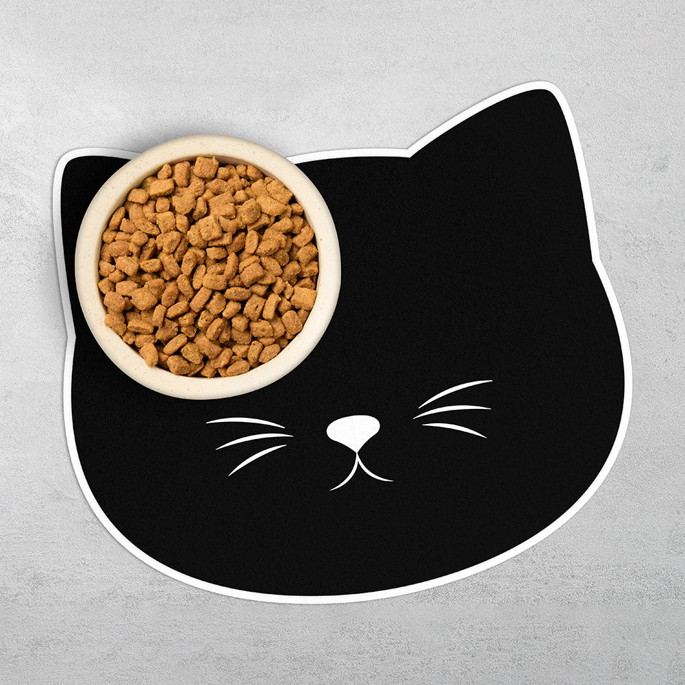 Vinyl cat bowl mat