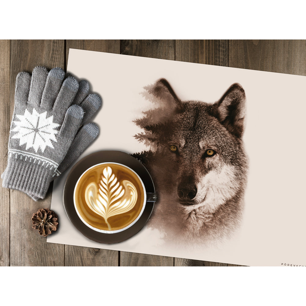 Wolf vinyl placemat