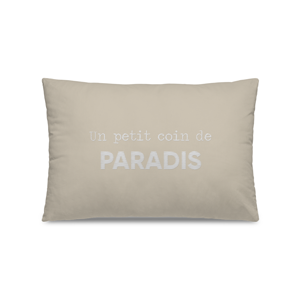 Coin de Paradis embroidered cushion