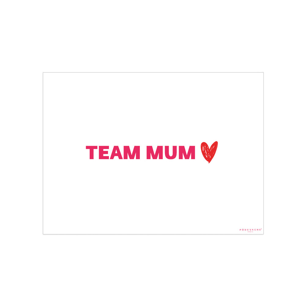 Team Mum vinyl placemat