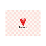 Coeur de Maman vinyl placemat