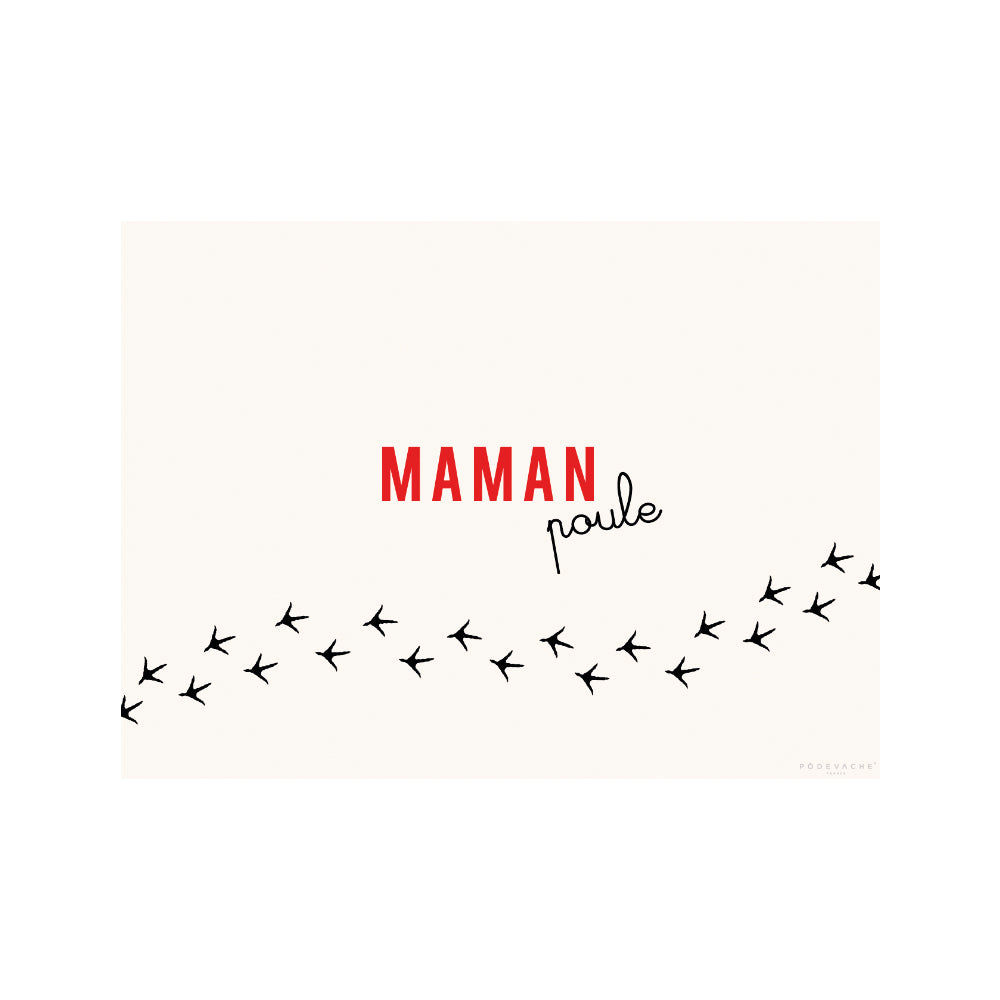 Maman Poule vinyl placemat