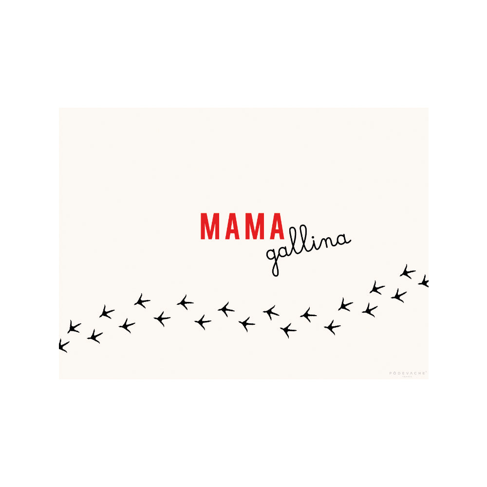 Maman Poule vinyl placemat