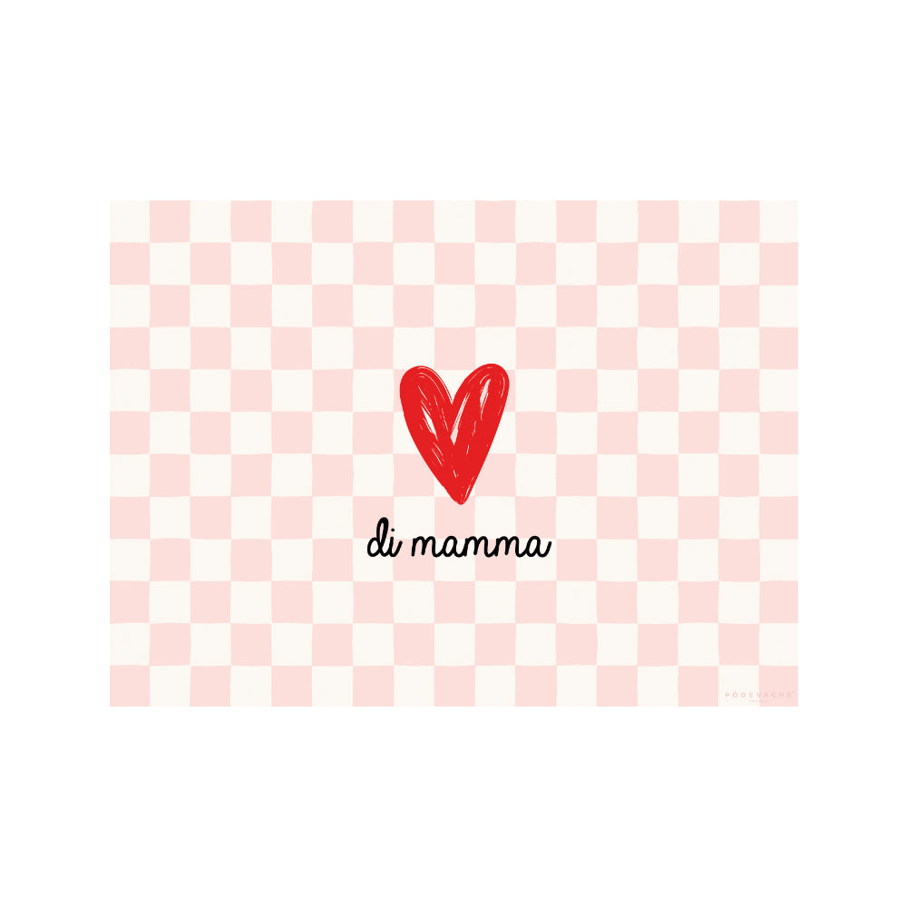 Coeur de Maman vinyl placemat