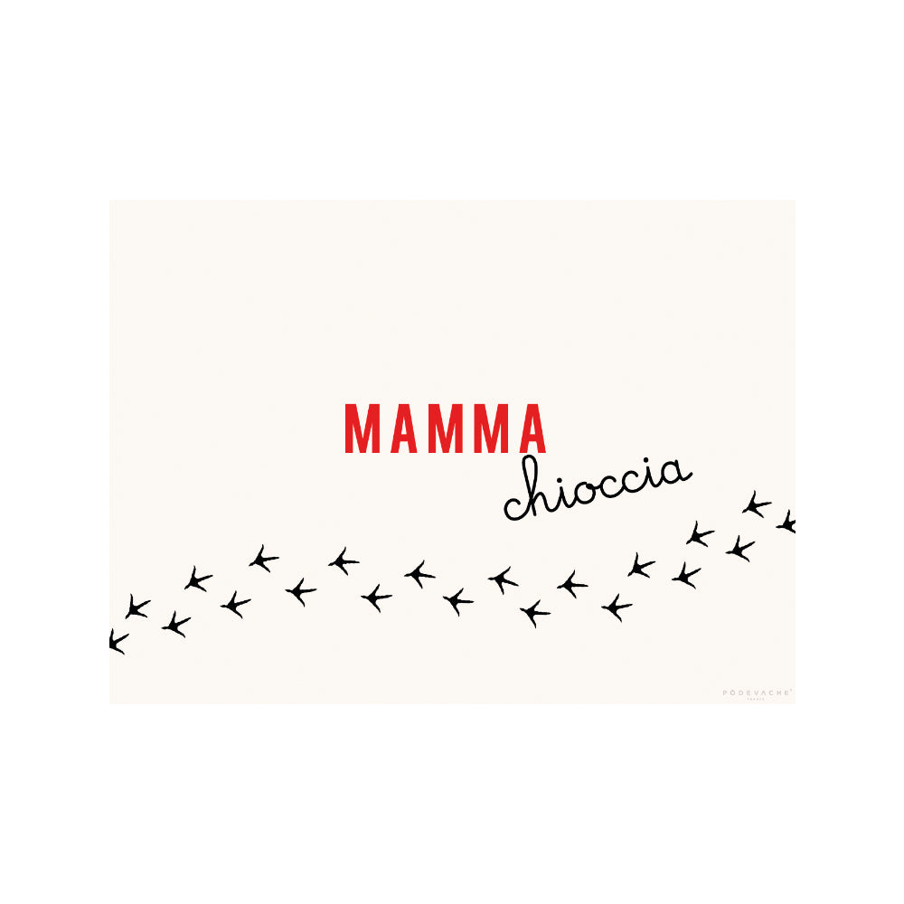 Maman Poule vinyl placemat