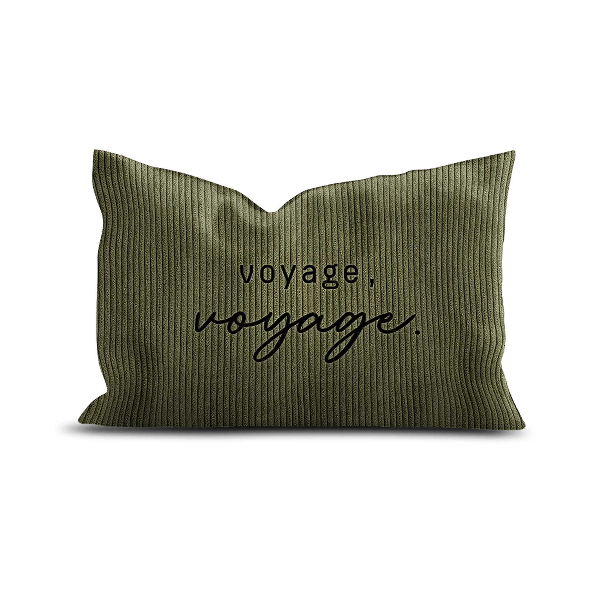 Voyage Voyage embroidered velvet cushion